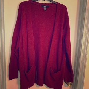 Chunky cardigan sweater with pockets